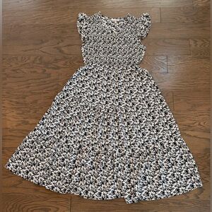 Baltic Born Monochrome Floral Midi Dress